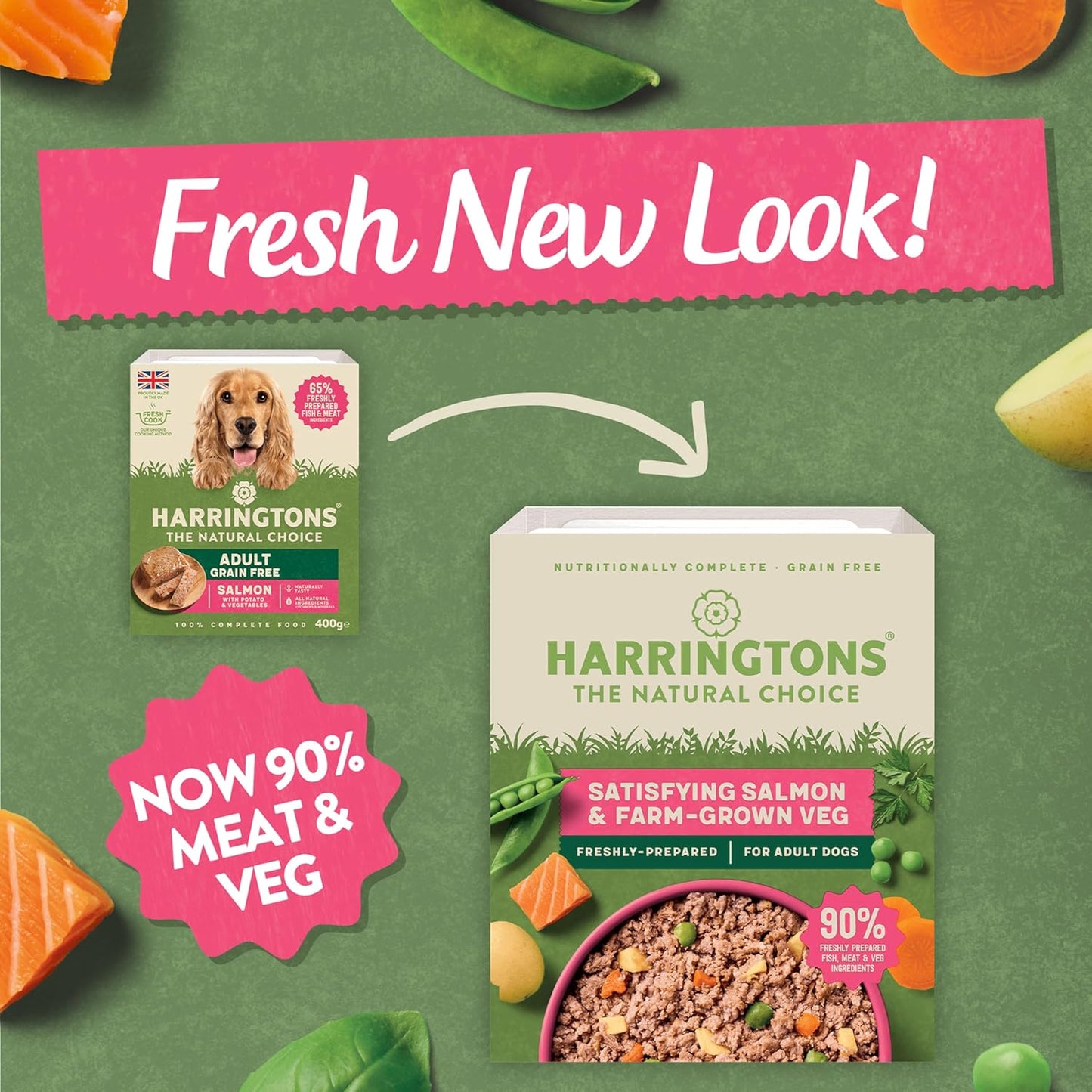 Complete Wet Tray Grain Free Hypoallergenic Adult Dog Food Salmon & Potato 8X400G - Made with All Natural Ingredients