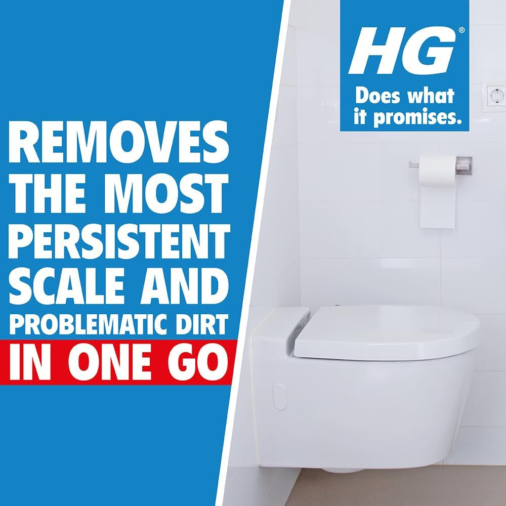 Toilet Cleaner Gel Super Powerful, Effective Bathroom/Wc Descaler Cleans Toilet Bowl & under Loo Rim, Limescale & Stain Remover (500 Ml) - 322050106