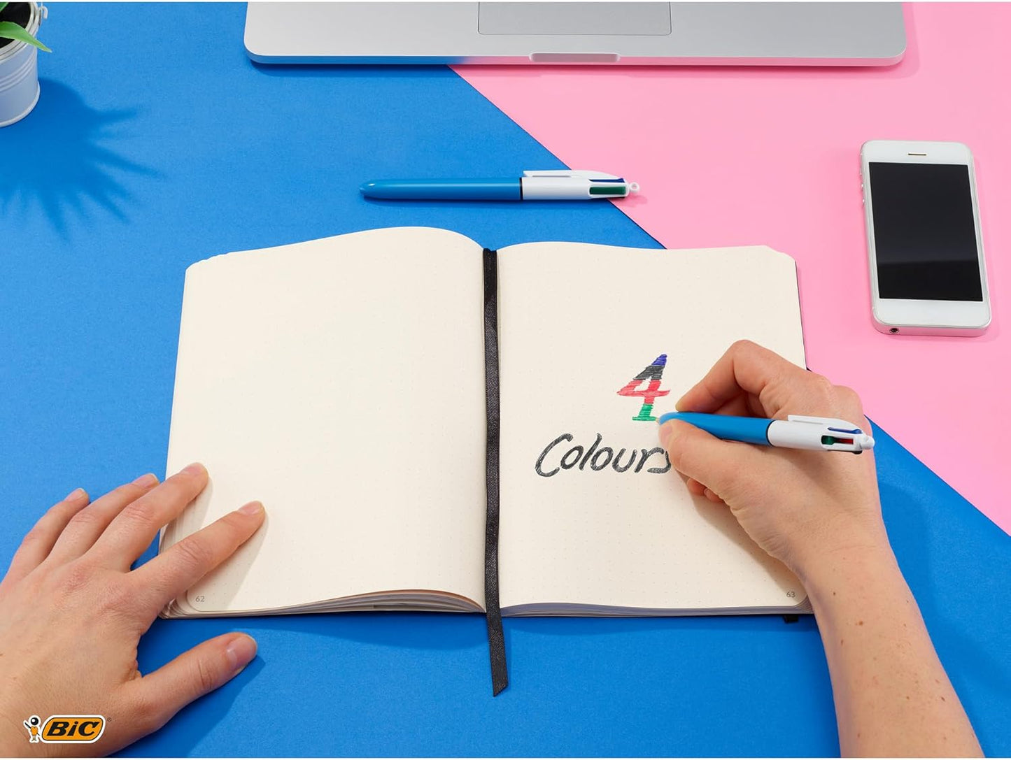 4 Colours Original Pens, Multi Coloured Pens All in One, Biro Pens, Medium 1.0Mm, Green, Blue, Red, Black, 3 Pens per Pack, 1 Pack