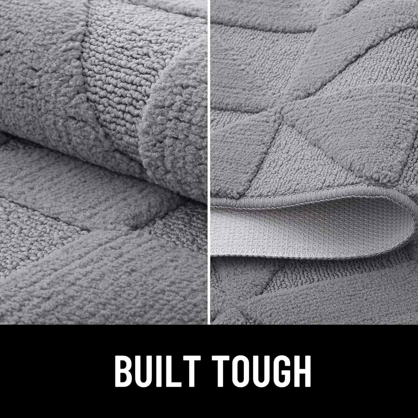 Door Mats Indoor, 50 X 80 Cm, Machine Washable inside Door Mat, Dirt Trapper Soft Doormats, Super Absorbent Entrance Rug, Non-Slip Floor Mat for Front Back Door, Pets and Dogs (Grey)