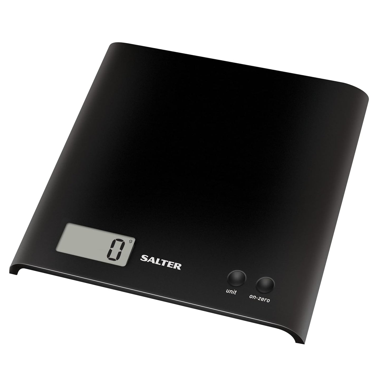 1066 BKDR15 Arc Kitchen Scale – Digital Food Weighing Scales for Precise Cooking/Baking, Slim Platform for Compact Storage, Add & Weigh/Tare Function, 3Kg Capacity, Battery Included, Black