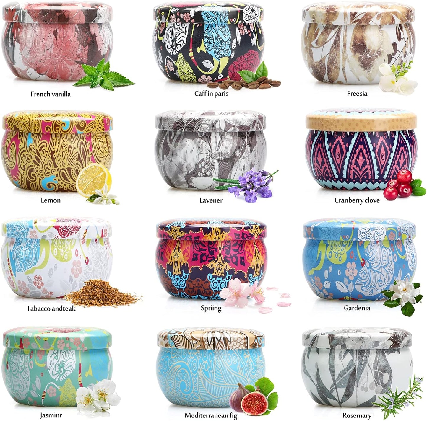 Scented Candles Gifts Set for Women,Aromatherapy Candles for Home Scented,12 Pack 2.5 Oz Soy Wax Jar Candle Mother Day Brithday Stress Relief Gifts