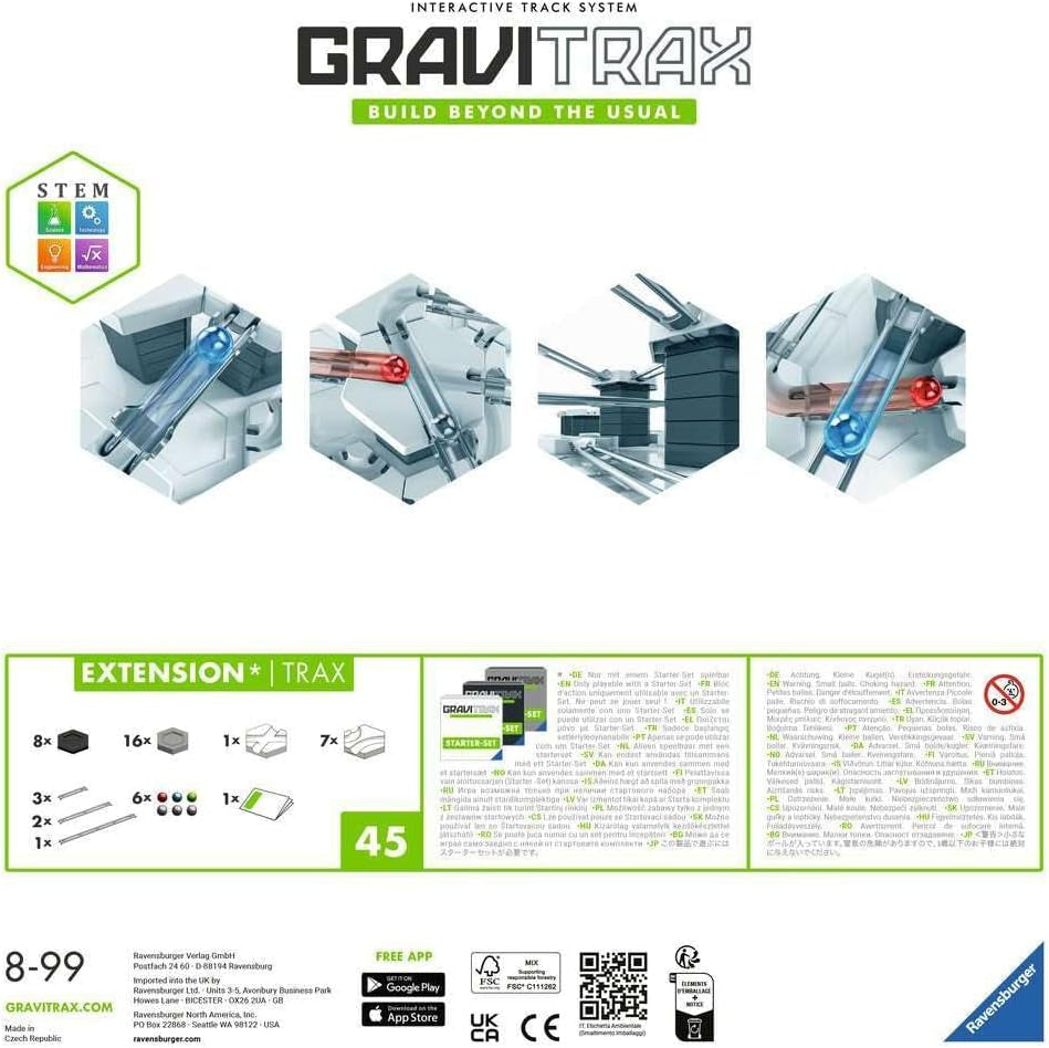 Gravitrax Trax Expansion Pack - Add on Extension Accessory Marble Run, STEM and Construction Toy for Kids Age 8 Years +