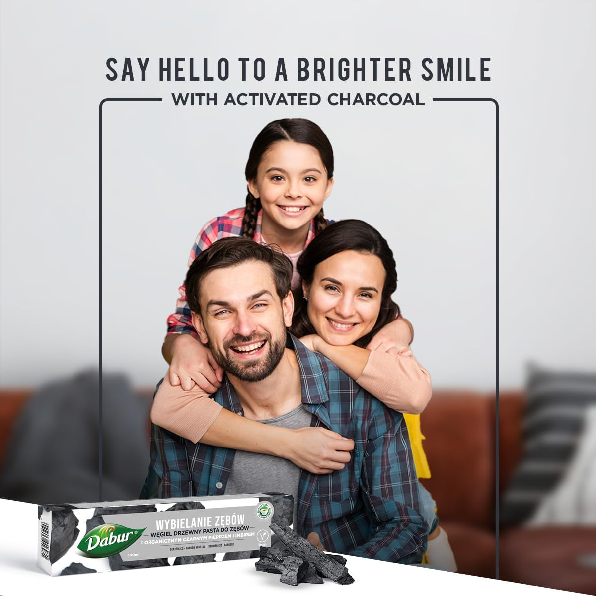 Charcoal Organic Toothpaste - 100Ml | for Teeth Whitening, Brighter Smile & Healthy Gums | Natural Oral Care with Blend of Black Pepper & Ginger Extracts