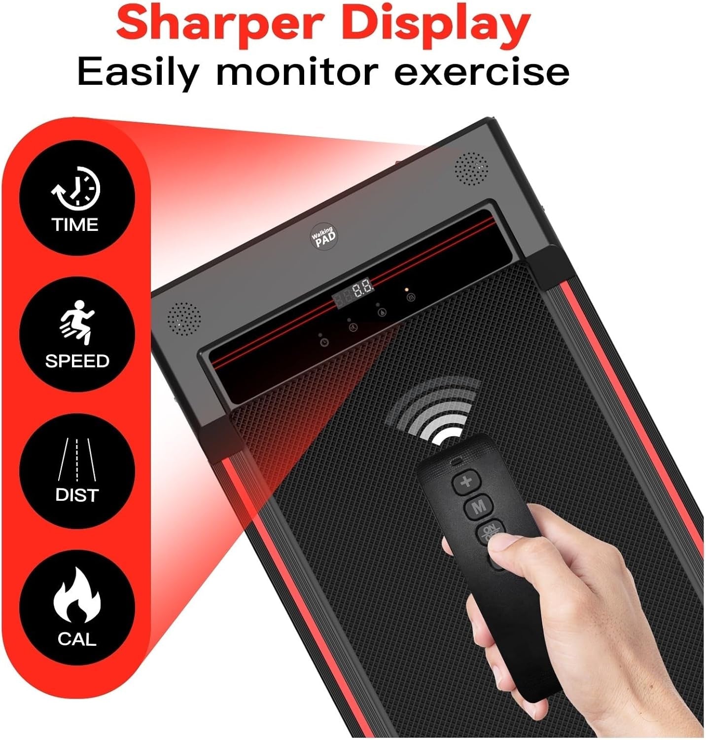 Walking Pad Treadmill-Under Desk Treadmill-2.5Hp Treadmills for Home,320 Lb Capacity,Remote Control & LED Display