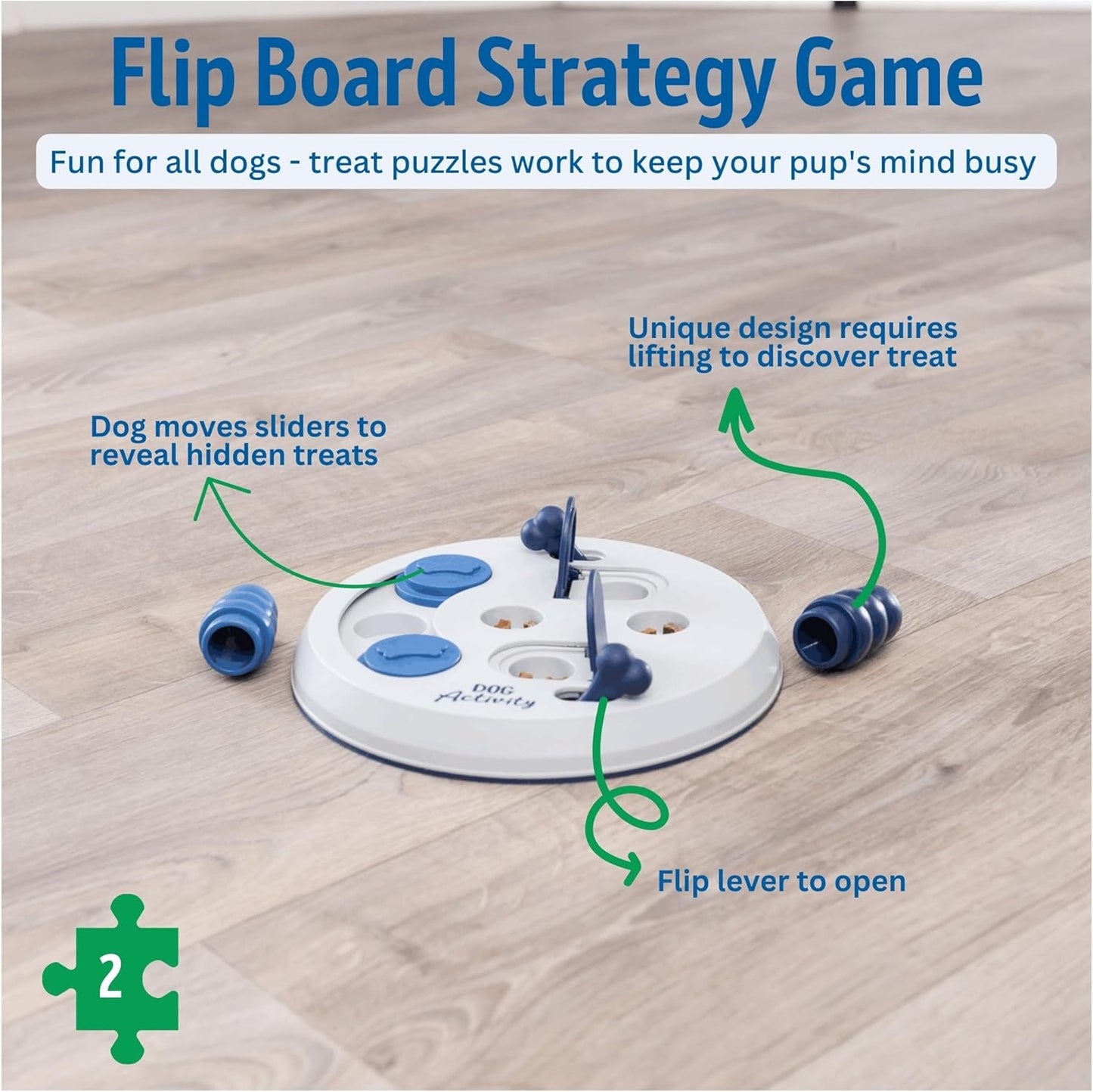 Intelligence Toy Dog Activity "Dog Activity Strategy Game Flip Board, Ø 23 Cm” - 32026