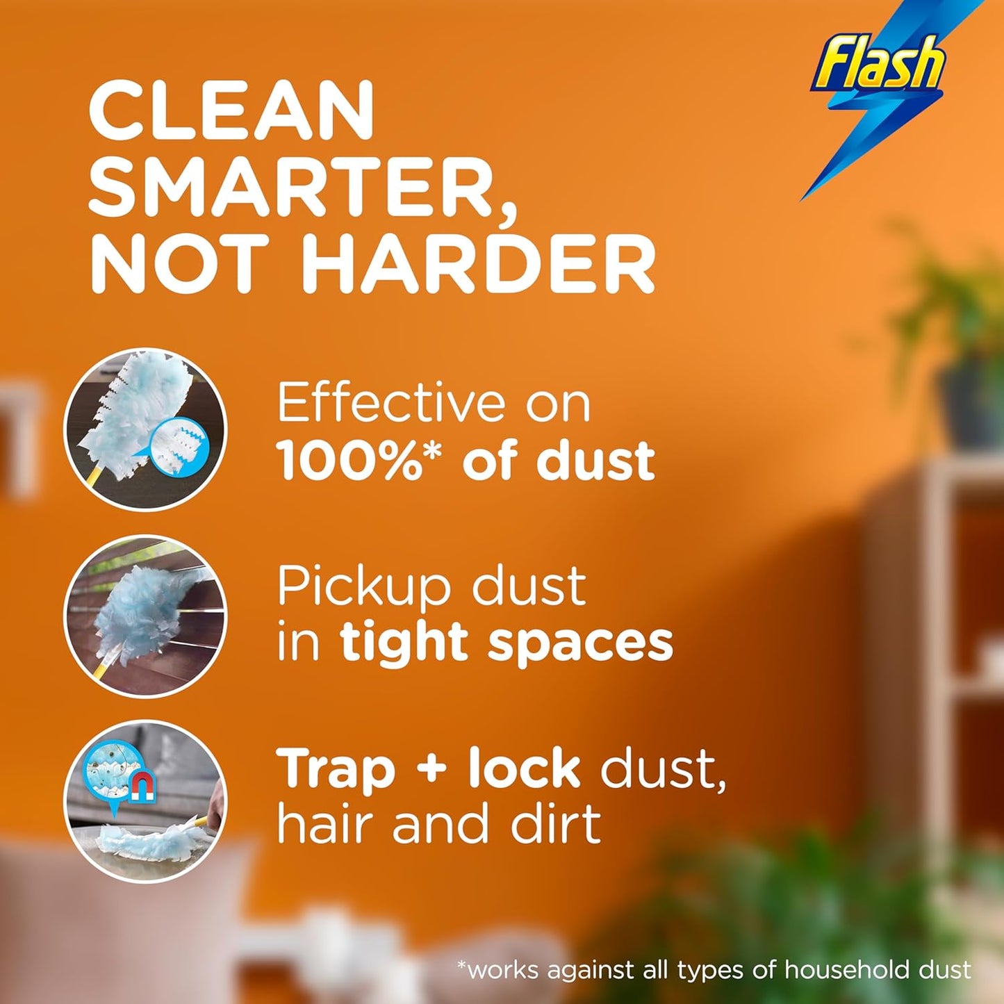 Duster Dust Magnet Refills, Fluffy Dusters Refills, 25 Dusters (5X5), Trap & Lock Away Dust, Dirt, Hair & Allergens in No Time, Dust Magnet