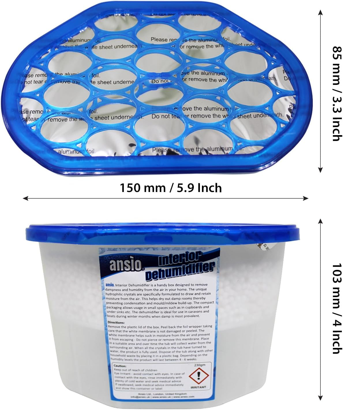 Dehumidifier 500Ml Pack of 10 Condensation Remover Moisture Absorber Dehumidifiers for Damp, Mould, Moisture in Home, Kitchen, Wardrobe, Bedroom