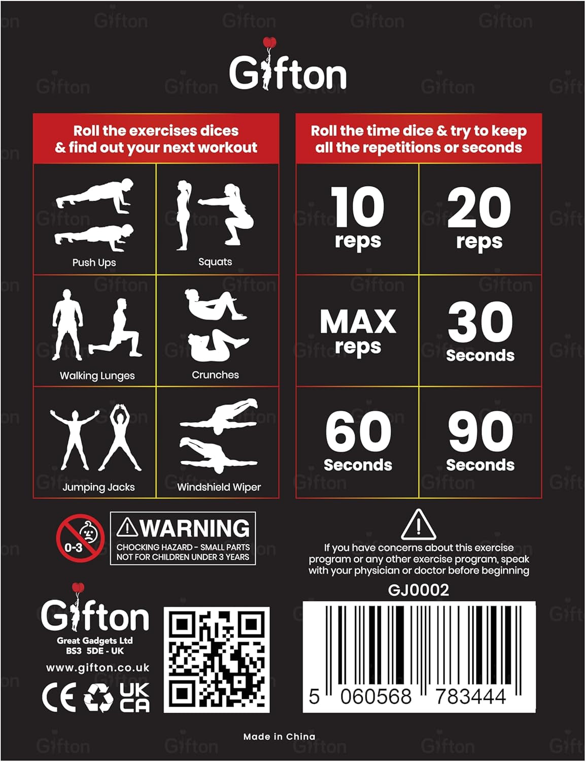 - Fitness Dice - Fun Workout Strength Training Routines - Switch up to Home Gym Outdoors - Pocket Size Exercise Decision Dices - Gift for Men Women Him Her - No Weights Require