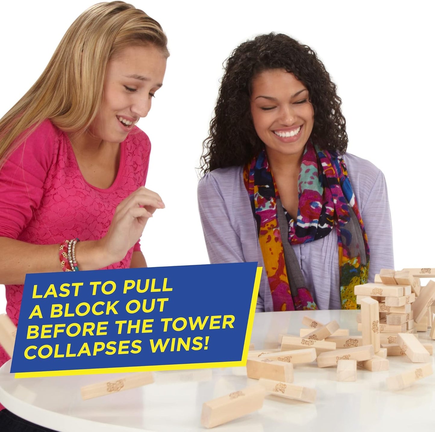 Classic Jenga, Party & Family Game for Children and Adults, for 1 Player or More