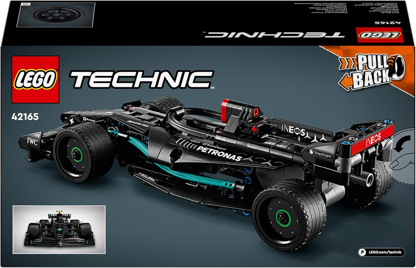 Technic Mercedes-Amg F1 W14 E Performance Race Car Toy for Kids, Boys and Girls Aged 7 plus Years Old, Pull-Back Model Vehicle Set, Bedroom Decoration, Birthday Gift Idea 42165