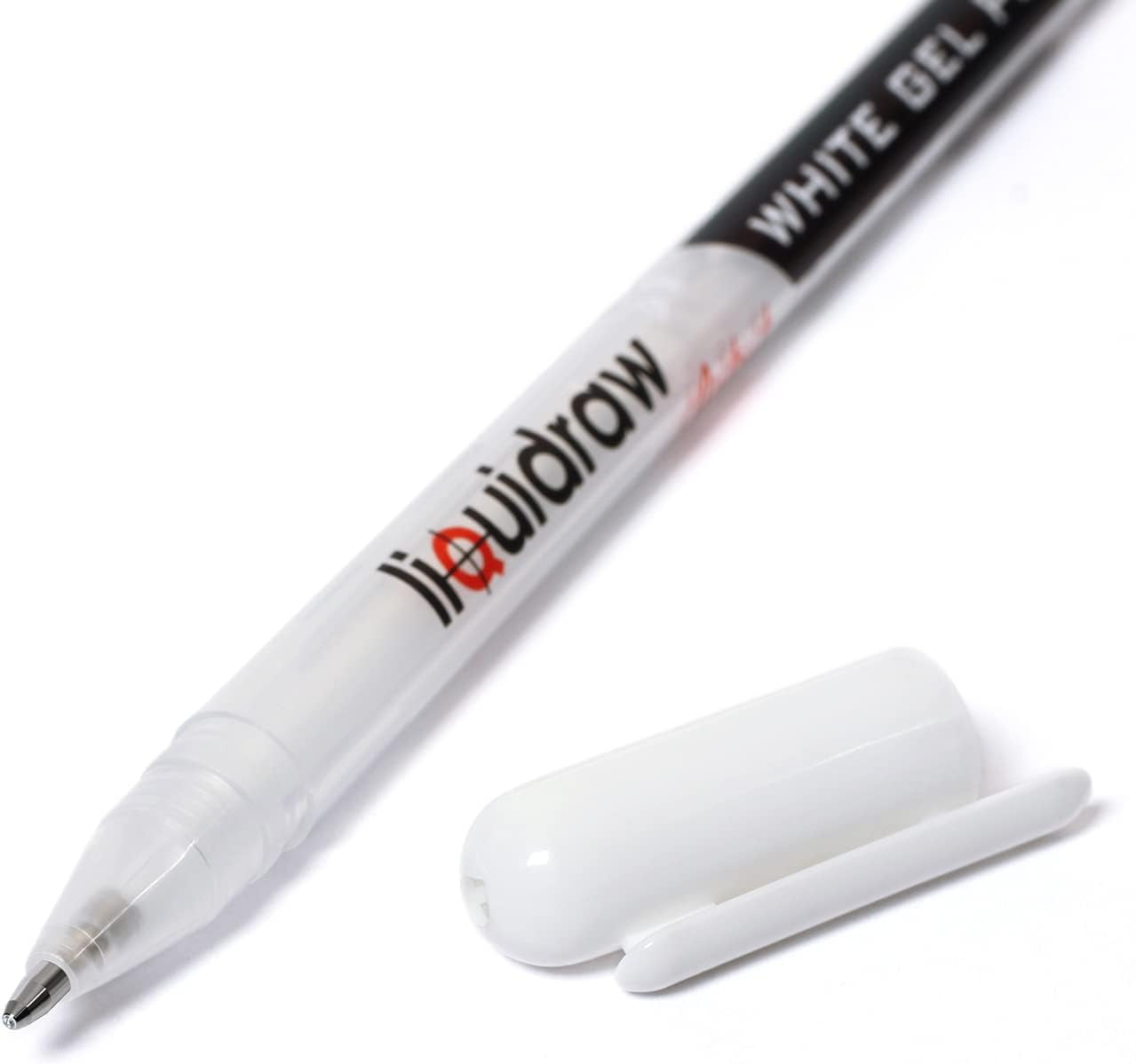 White Gel Pens for Art, Black Paper 0.8Mm Fine Point Gel Pen for Artists, Highlights, Drawing, Writing & Sketching Designs