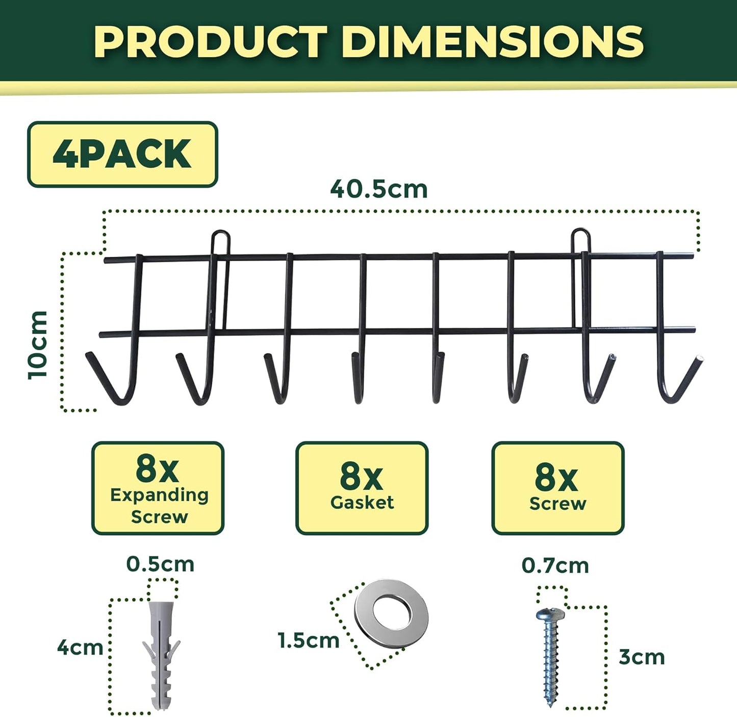 Garden Tool Storage Rack 160Cm - Heavy-Duty Metal Organiser for Shed Accessories, Rakes, Shovels & More – Space-Saving Tool Storage System for Sheds & Garages