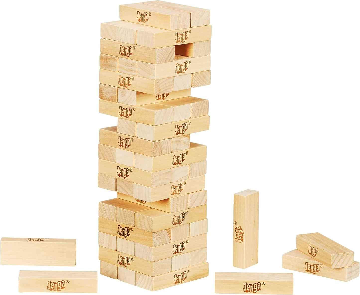 Classic Jenga, Party & Family Game for Children and Adults, for 1 Player or More