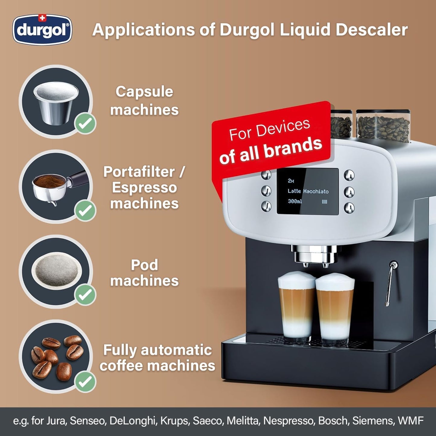 Swiss Espresso Special Decalcifier for All Coffee Machines, 2 X 125Ml