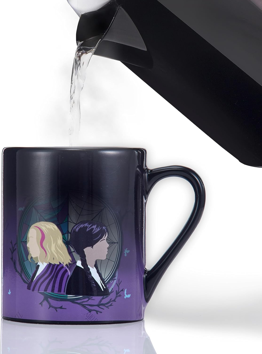 Wednesday Official Heat Changing Mug of Wednesday and Enid | Heat Reveals the Nevermore Dorm Window | Official Gift Mug for Fans of the Wednesday Series on Netflix