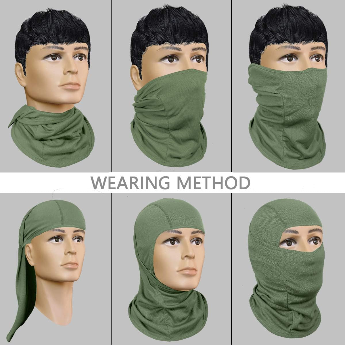 Balaclava Face Mask, Ski Mask UV Protector Lightweight for Motorcycle Cycling Running