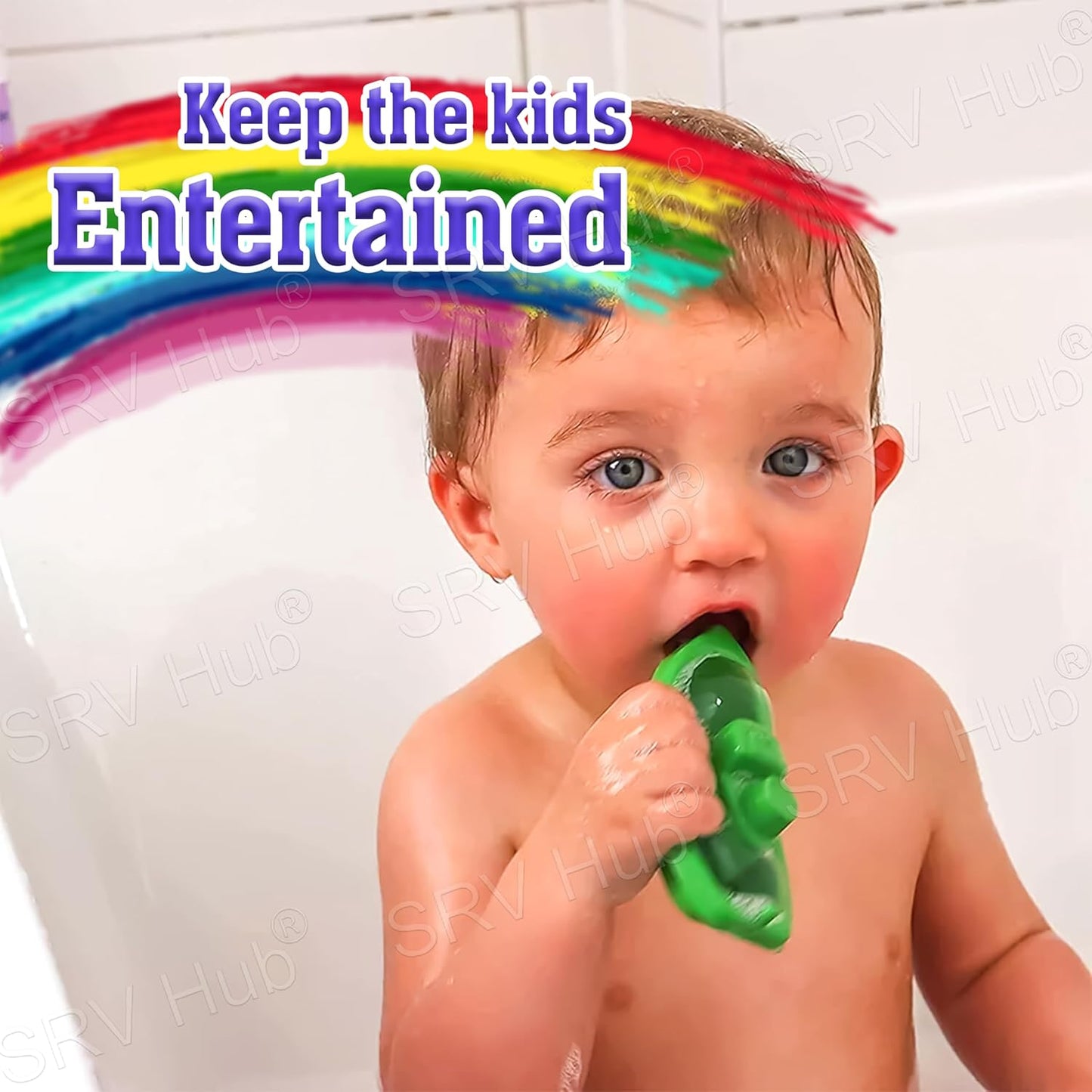 10Pcs Children Bathtime Boats, Bath Toys Floating Bath Boat Toys, Floating Water Tub Toy, Inter Connectable Linking Stackable Floating Boats, Learning Bathtub Toys and Soft Bath Toys