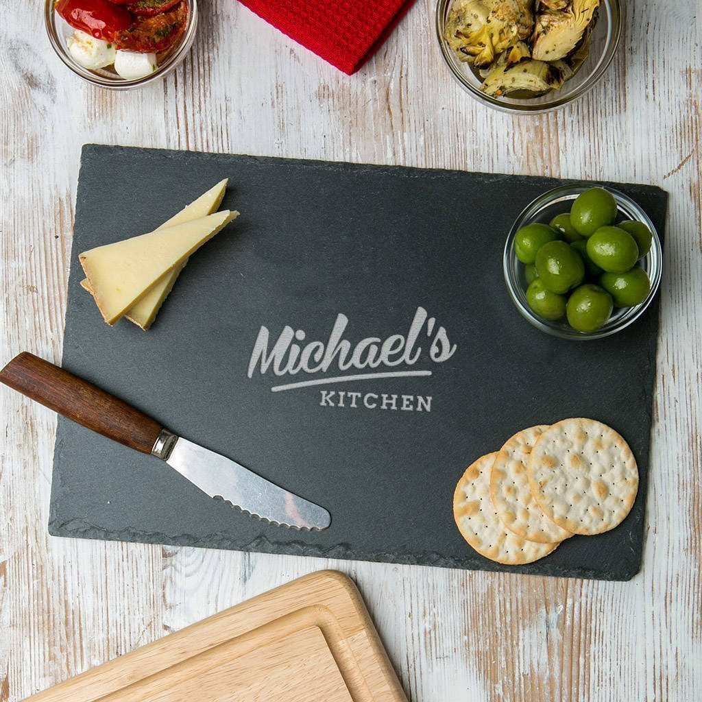 Personalised Kitchen Chopping Board - Housewarming Gifts for Men - Personalised Cheese Board for Him - New Home Gifts for Friends - Christmas Gifts for Him - Gifts for Cooking Lovers