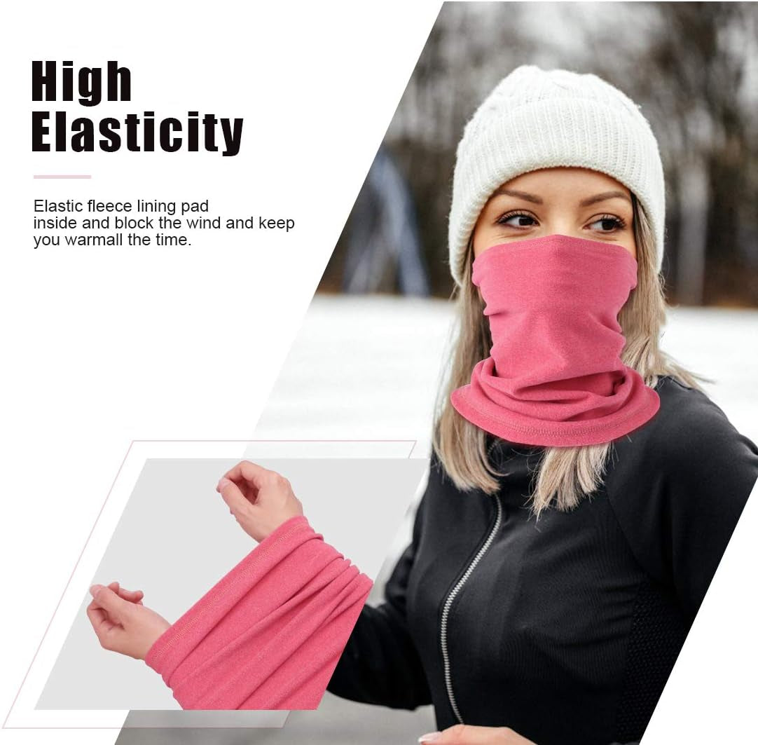 Neck Warmer Snood for Men & Women,Winter Neck Gaiter Fleece Bandana Face Covering Mask Windproof Neck Scarf Neckwear for Outdoor Sports Motorcycle Skiing Running Cycling