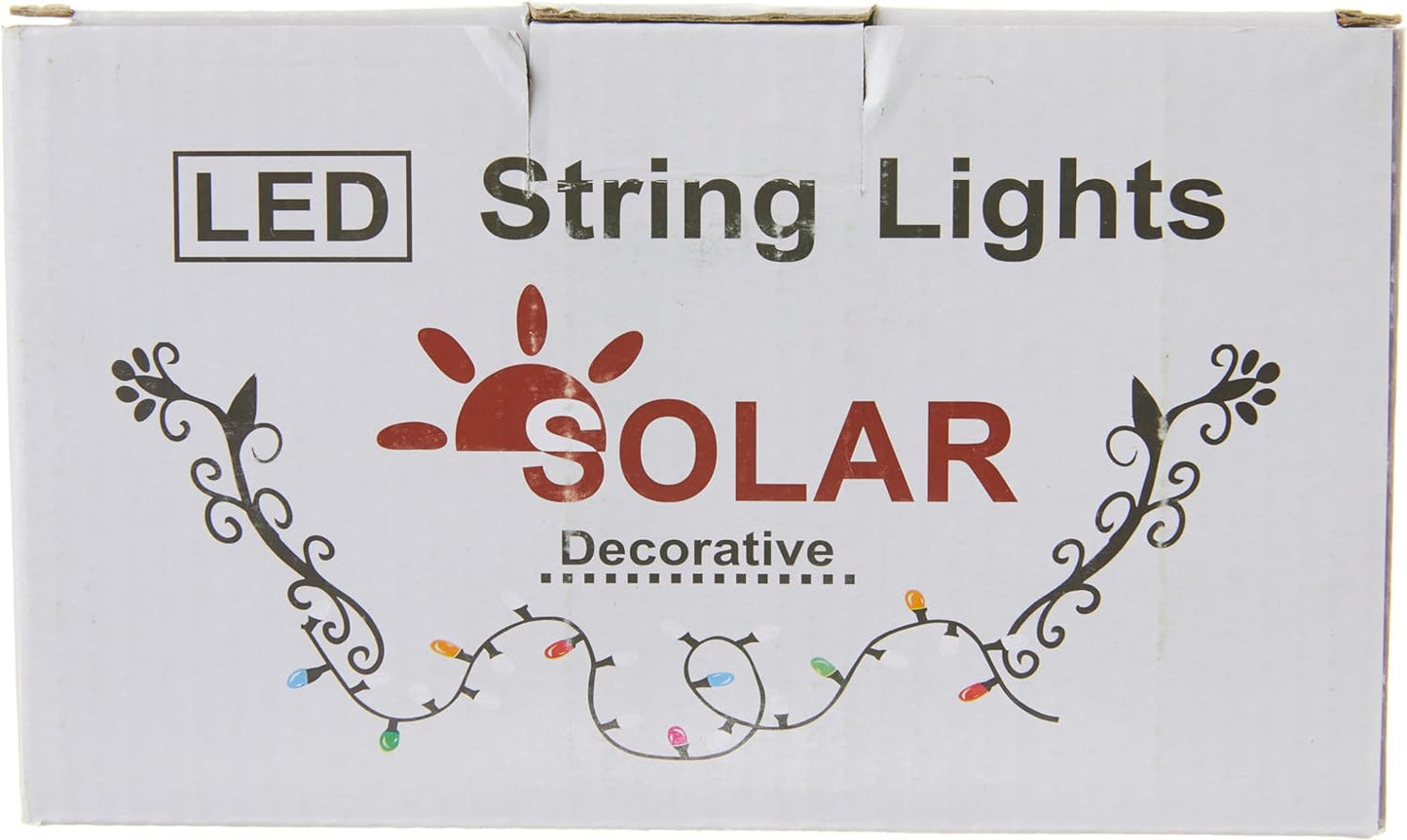 Solar Garden Lights, Honey Bee Fairy String Lights, 7M/24Ft 8 Mode Waterproof Outdoor/Indoor Garden Lighting for Flower Fence, Lawn, Patio, Festoon, Summer Party, Christmas, Holiday(Warm White)