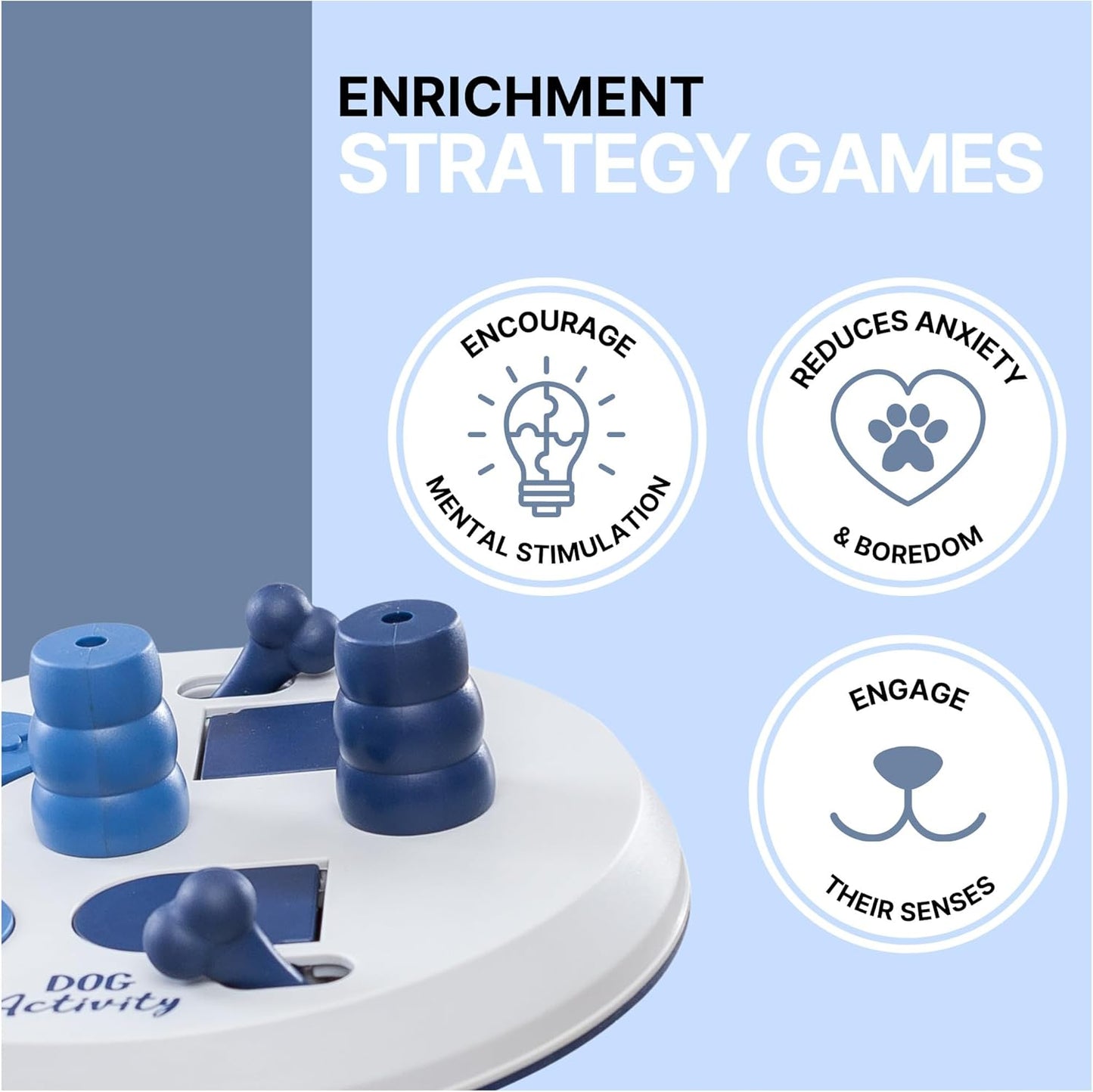 Intelligence Toy Dog Activity "Dog Activity Strategy Game Flip Board, Ø 23 Cm” - 32026