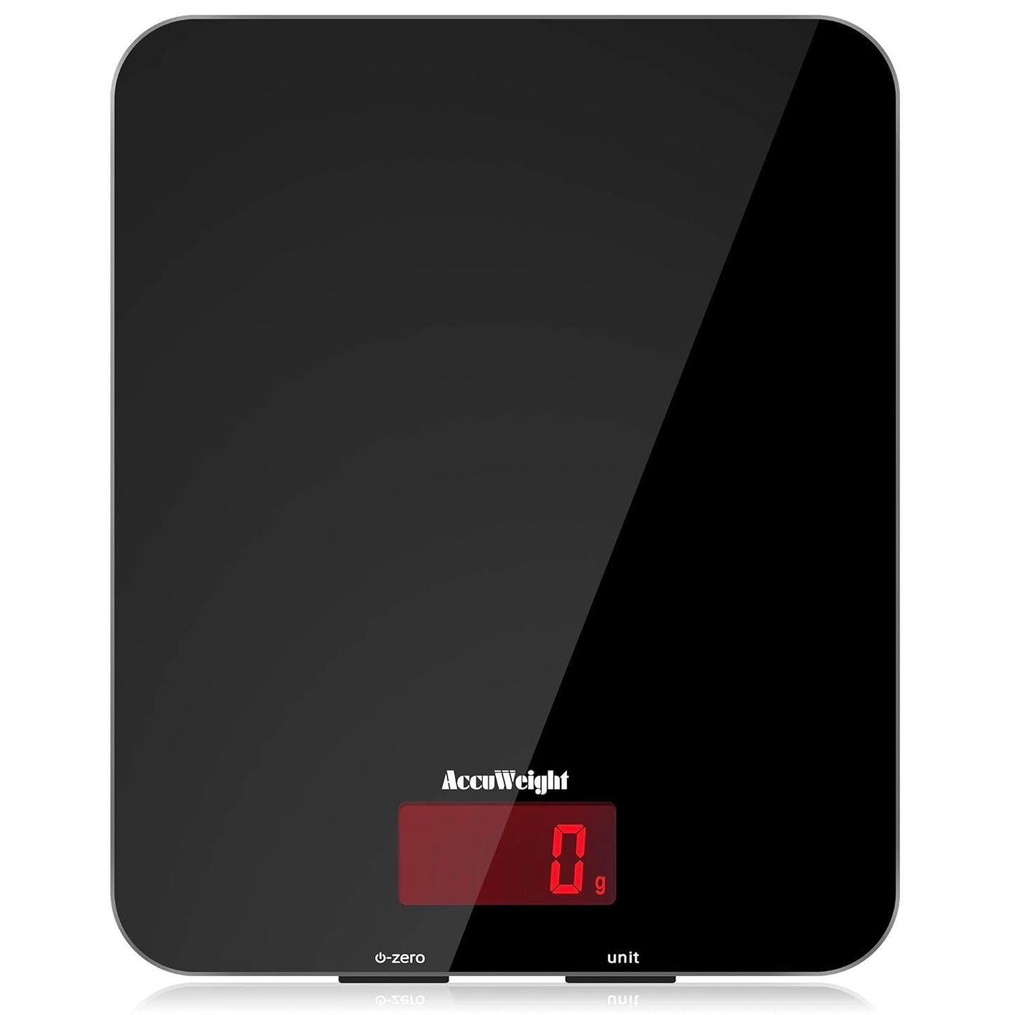 201 Digital Kitchen Scales with Tempered Glass Platform Electronic Weighing Food Scale with Backlit LCD Display Multifunctional, for Office School Home Baking Cooking, 5Kg/11Lb