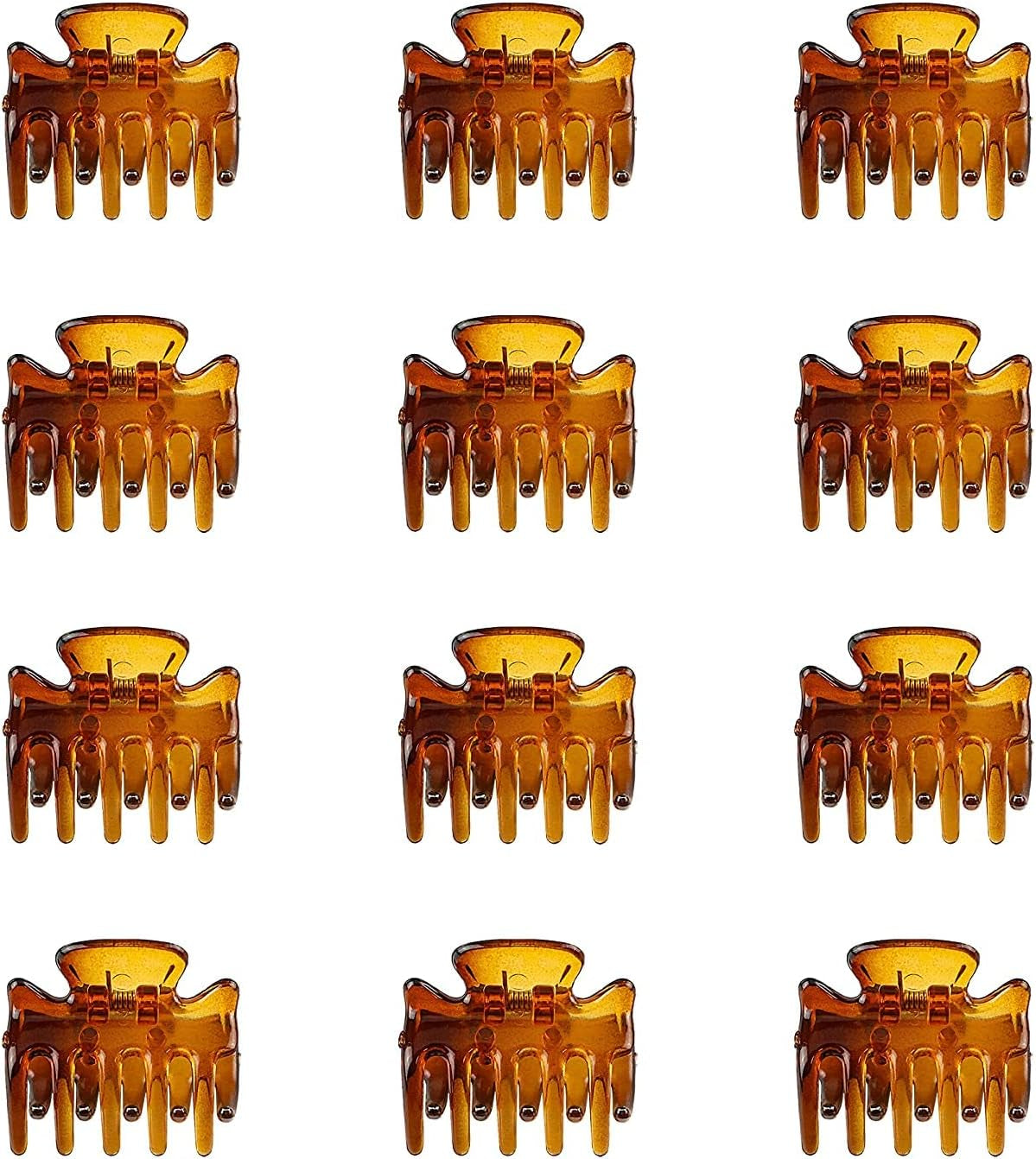 12 PCS Small Hair Clips Women Brown 1.2 Inches Medium Size Hair Claws Clip Hair Styling Butterfly Hair Clamp
