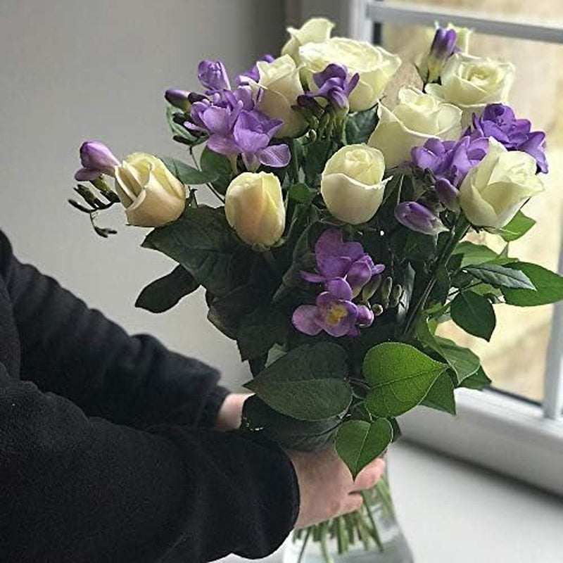 Breathtaking Amethyst Bouquet with Next Day Delivery - Rose and Freesia Fresh Flowers