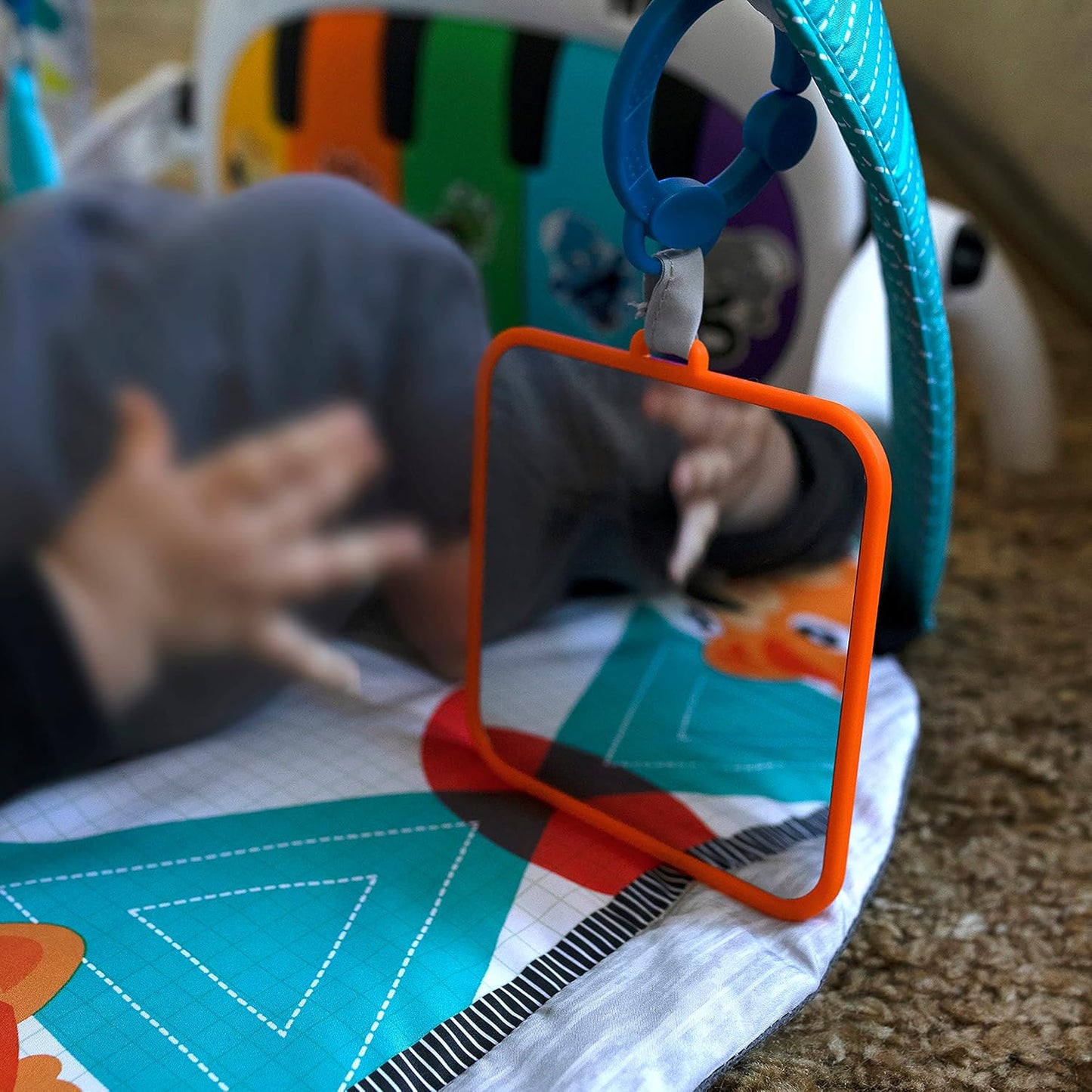 , 4-In-1 Kickin' Tunes and Language Discovery Play Gym with Piano, Mat with Detachable Activity Toys, Lights, Sounds and Music, Ages Newborn +