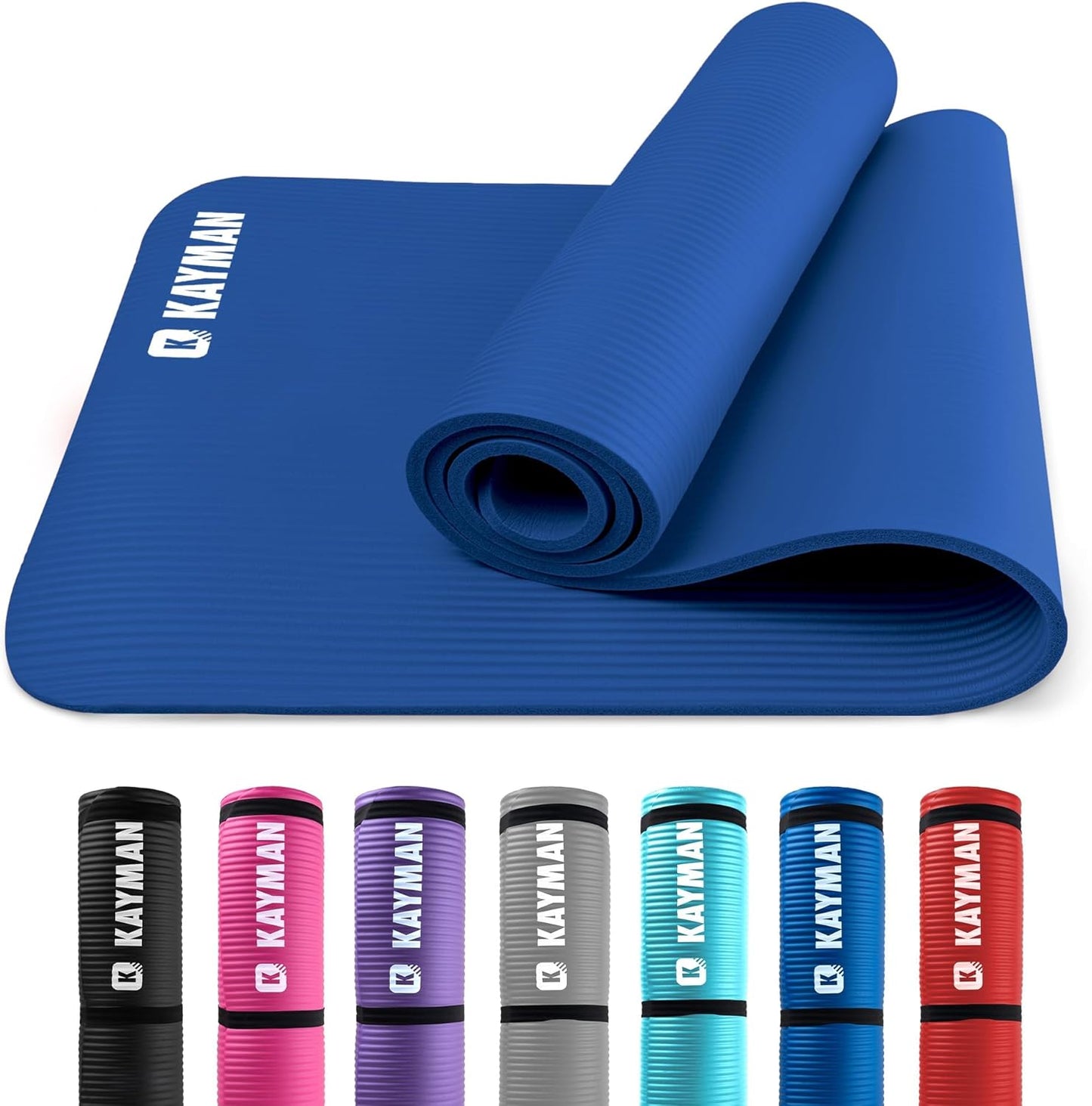 Yoga Mat – Multi-Purpose Extra Thick Foam Exercise Mats – Ideal Floor Mat for Pilates, Stretching, Resistance Workout & Therapy – Home & Gym Equipment Accessory for Men Women Kids –183 X 60Cm