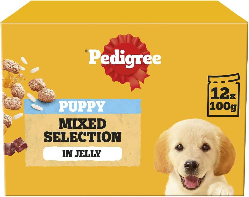 Junior Wet Dog Food for Young Dogs and Puppies, 12 Pouches (12 X 100 G)
