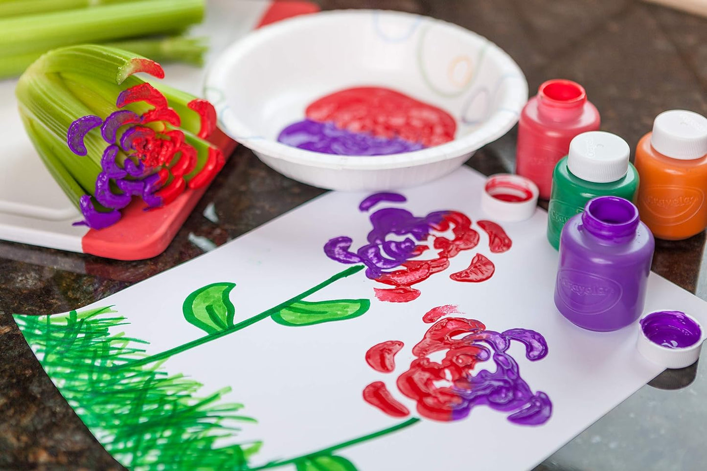 Washable Paints - Assorted Colours (Pack of 10) | Perfect for Any Arts & Crafts Needs - Easily Washable | Ideal for Kids Aged 3+ (Packaging May Vary)