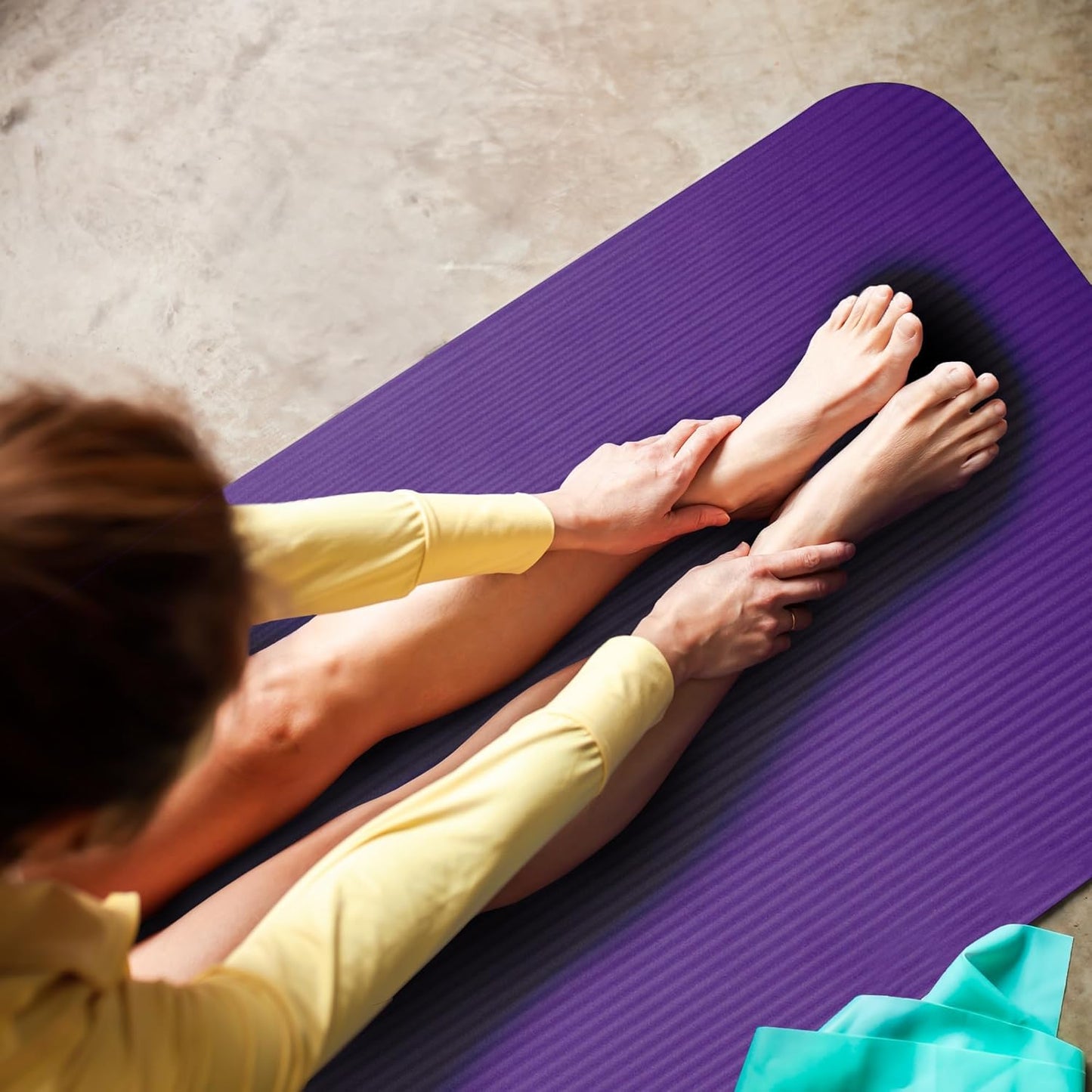 Yoga Mat – Multi-Purpose Extra Thick Foam Exercise Mats – Ideal Floor Mat for Pilates, Stretching, Resistance Workout & Therapy – Home & Gym Equipment Accessory for Men Women Kids –183 X 60Cm