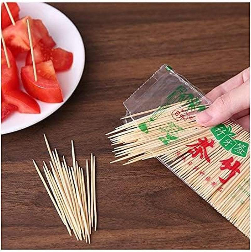 600Pcs Portable Toothpicks, Bamboo Toothpick,Cocktail Stick Appetizer Sticks Fruit Picks for Cocktail Sandwiches Appetizers,Fruit Cuttings