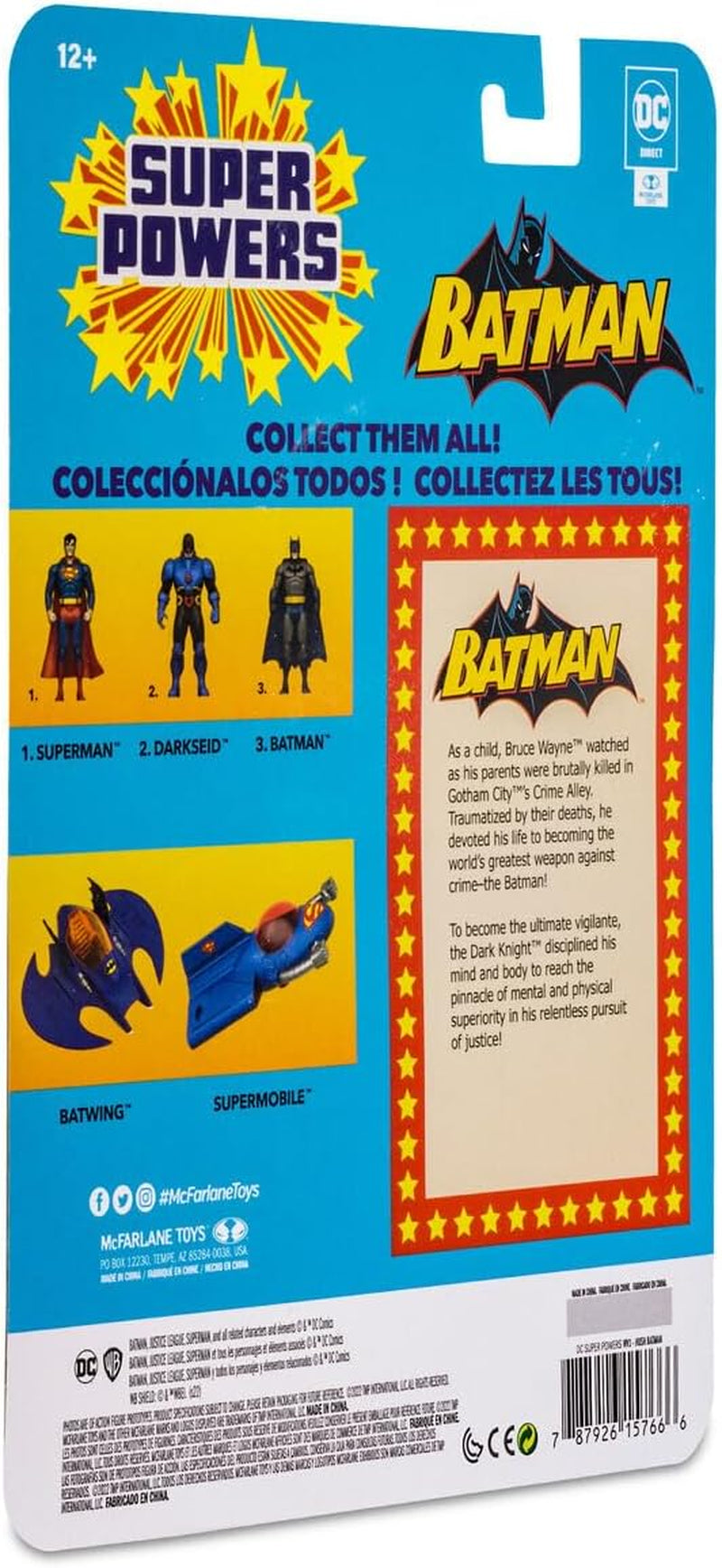 Mcfarlane Toys, Multiverse, 5-Inch Super Powers Batman Action Figure with 5 Points of Articulations, Collectible Retro 1980’S Super Powers Line Figure – Ages 12+