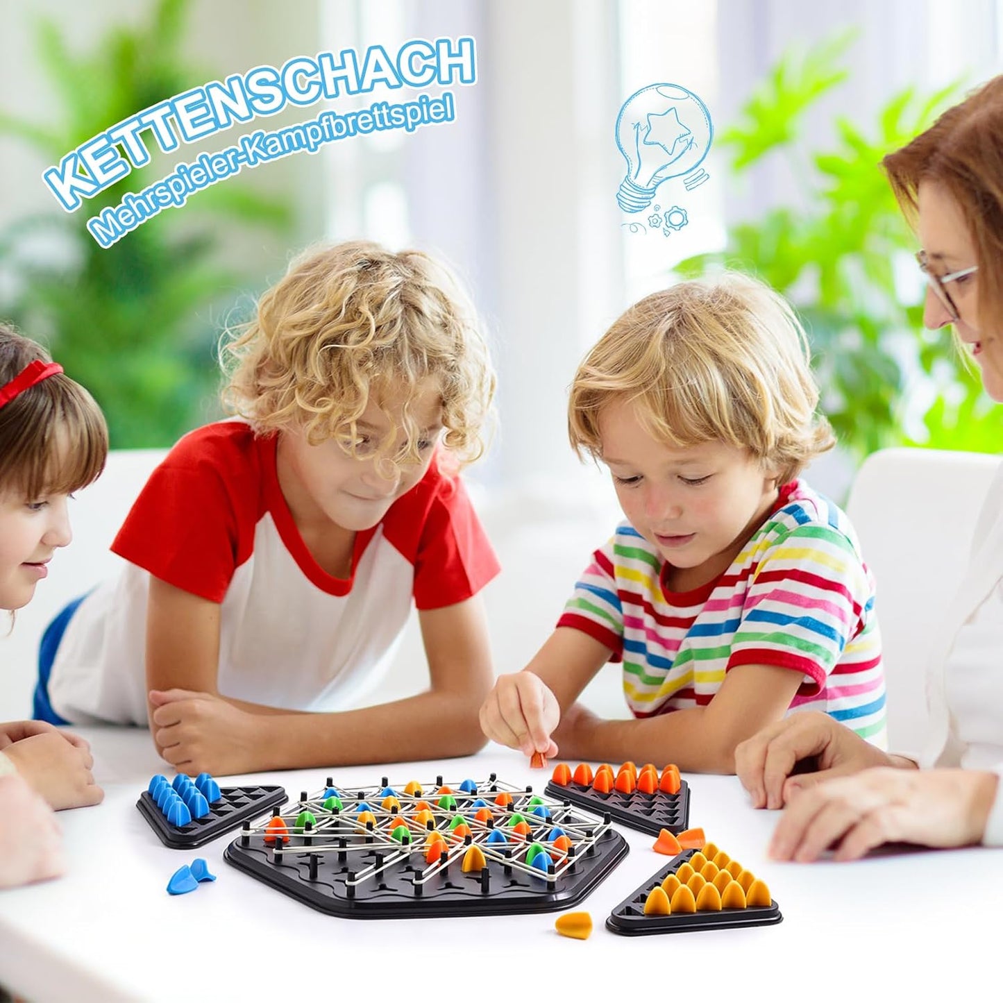 Triggle Game with Rubber Bands, Chain Triangle Chess Game, Board Games Triangle, Chains Triangle Game, Triggle Board Game, Triangle Chess Board Game for 2-4 People