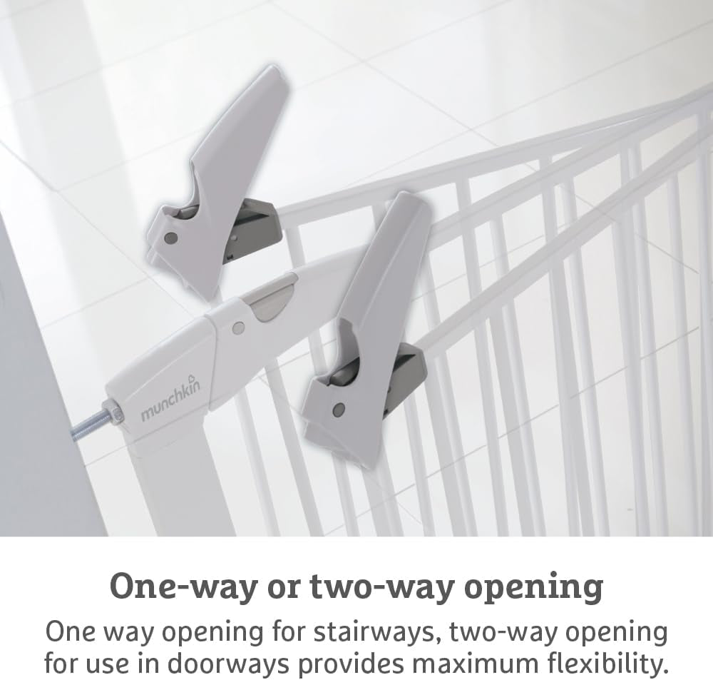 Stair Gate Maxi Secure Toddler & Baby Gate 76-82Cm Extends up to 117Cm with Separately Sold Extensions | Pressure Fit Baby Safety & Dog Gate for Doorways | No-Screw Install Child Gate, White