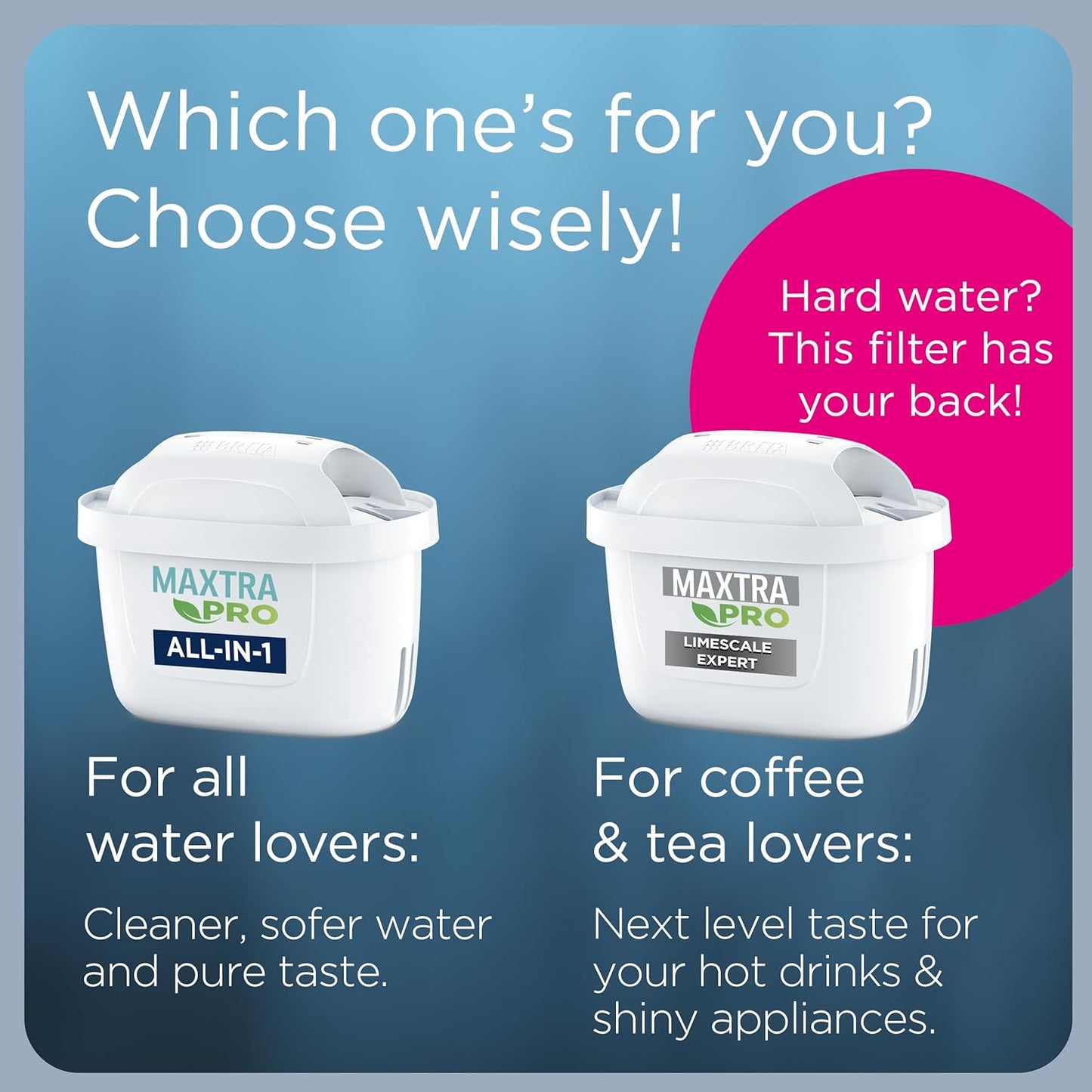 Marella XL Water Filter Jug Blue (3.5L) Incl. 1X MAXTRA PRO All-In-1 Cartridge - Large-Volume Jug with Digital LTI and Flip-Lid - Now in Sustainable Smart Box Packaging