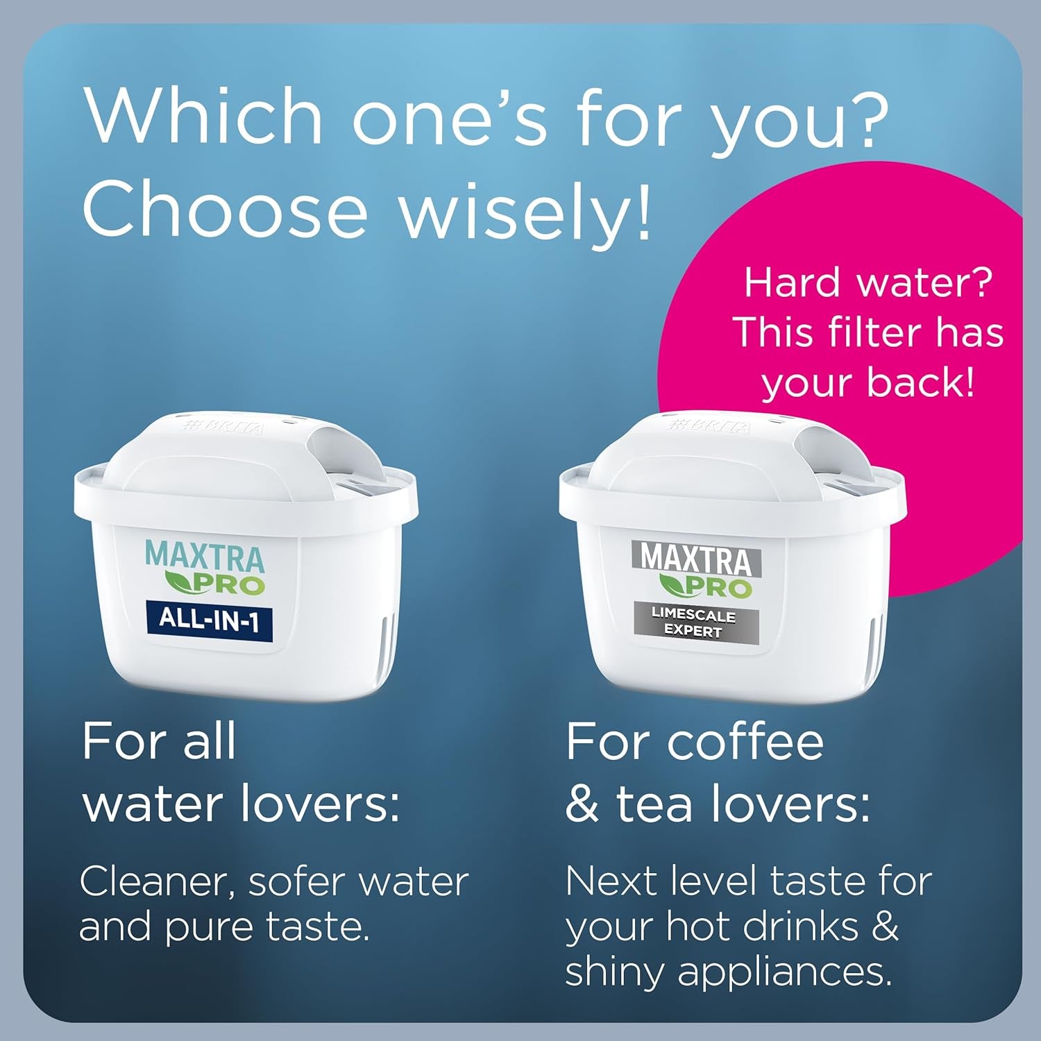 Marella XL Water Filter Jug Blue (3.5L) Incl. 1X MAXTRA PRO All-In-1 Cartridge - Large-Volume Jug with Digital LTI and Flip-Lid - Now in Sustainable Smart Box Packaging