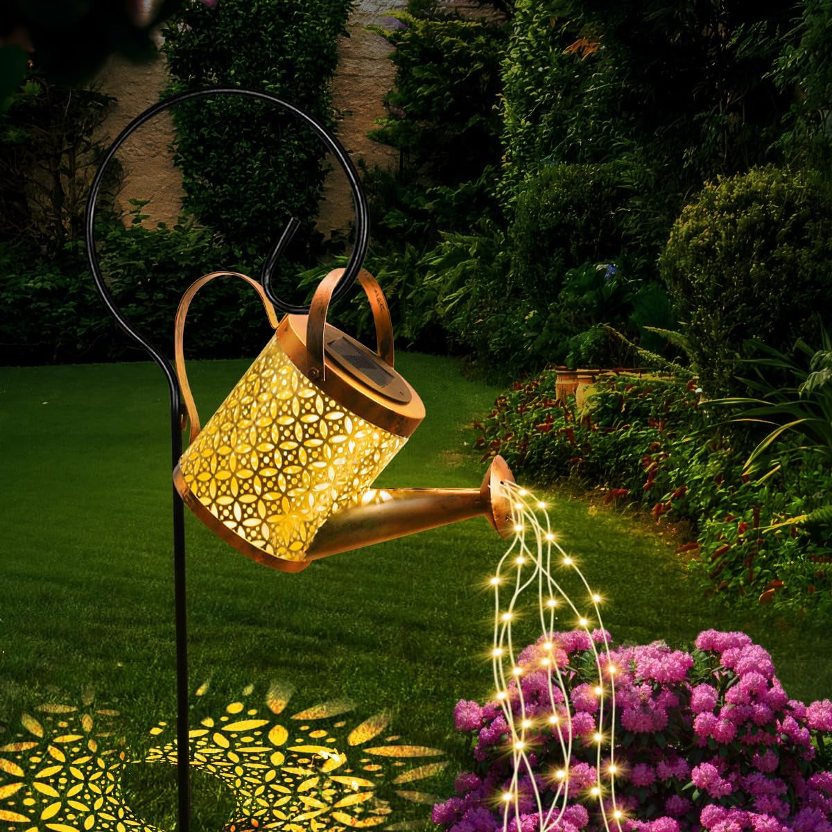 Solar Watering Can Light, LED Solar String Lights Waterproof Dual Mode Water Can Lights for Garden Patio Yard Pathway Lantern Plant Decoration