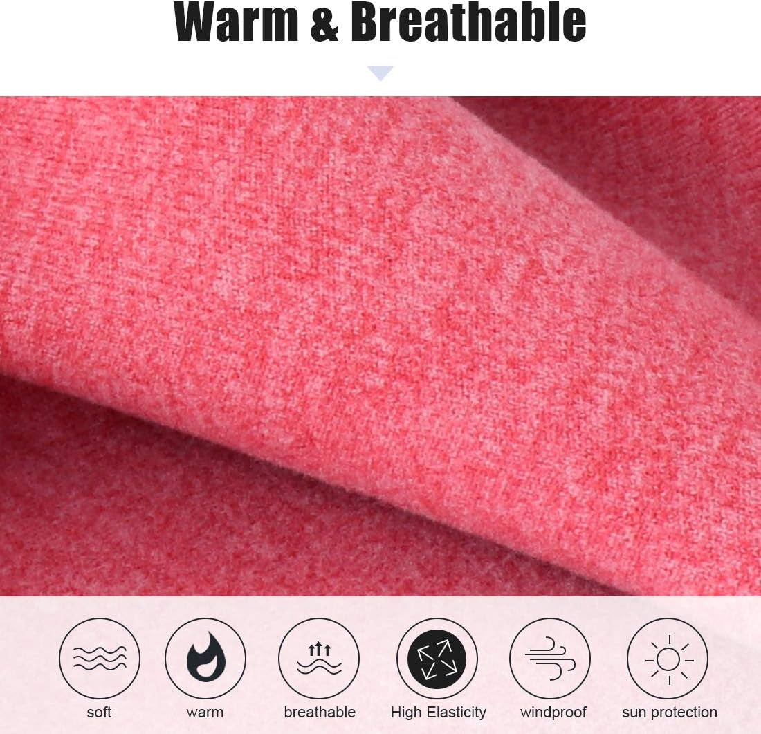 Neck Warmer Snood for Men & Women,Winter Neck Gaiter Fleece Bandana Face Covering Mask Windproof Neck Scarf Neckwear for Outdoor Sports Motorcycle Skiing Running Cycling