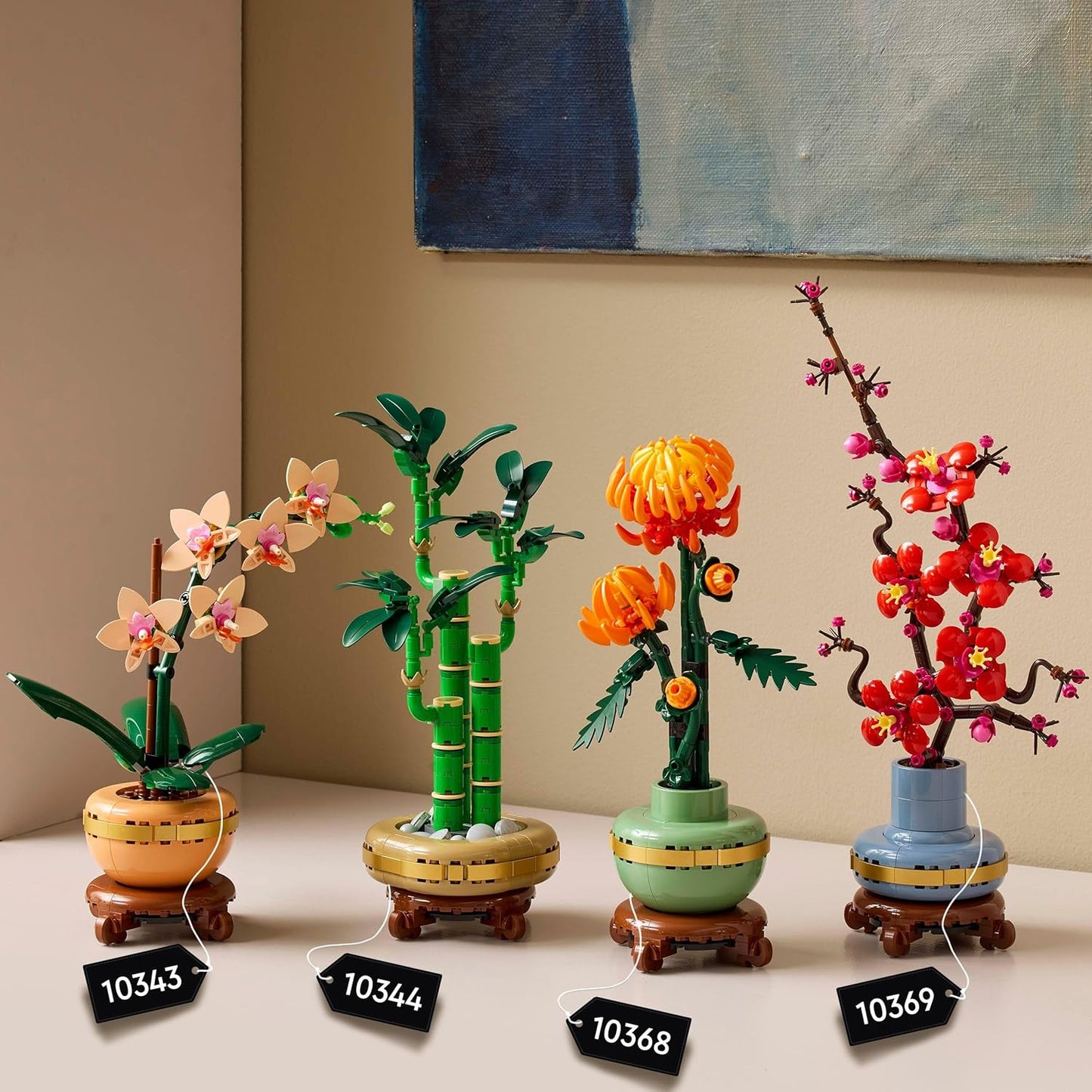 Botanicals Mini Orchid - Artificial Flowers Set for Adults - Indoor Plant with Terracotta Style Flowerpot - Home Decor - Gift for Valentine'S Day for Women and Men - 10343