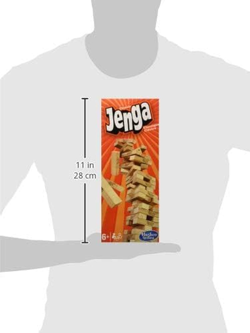 Classic Jenga, Party & Family Game for Children and Adults, for 1 Player or More