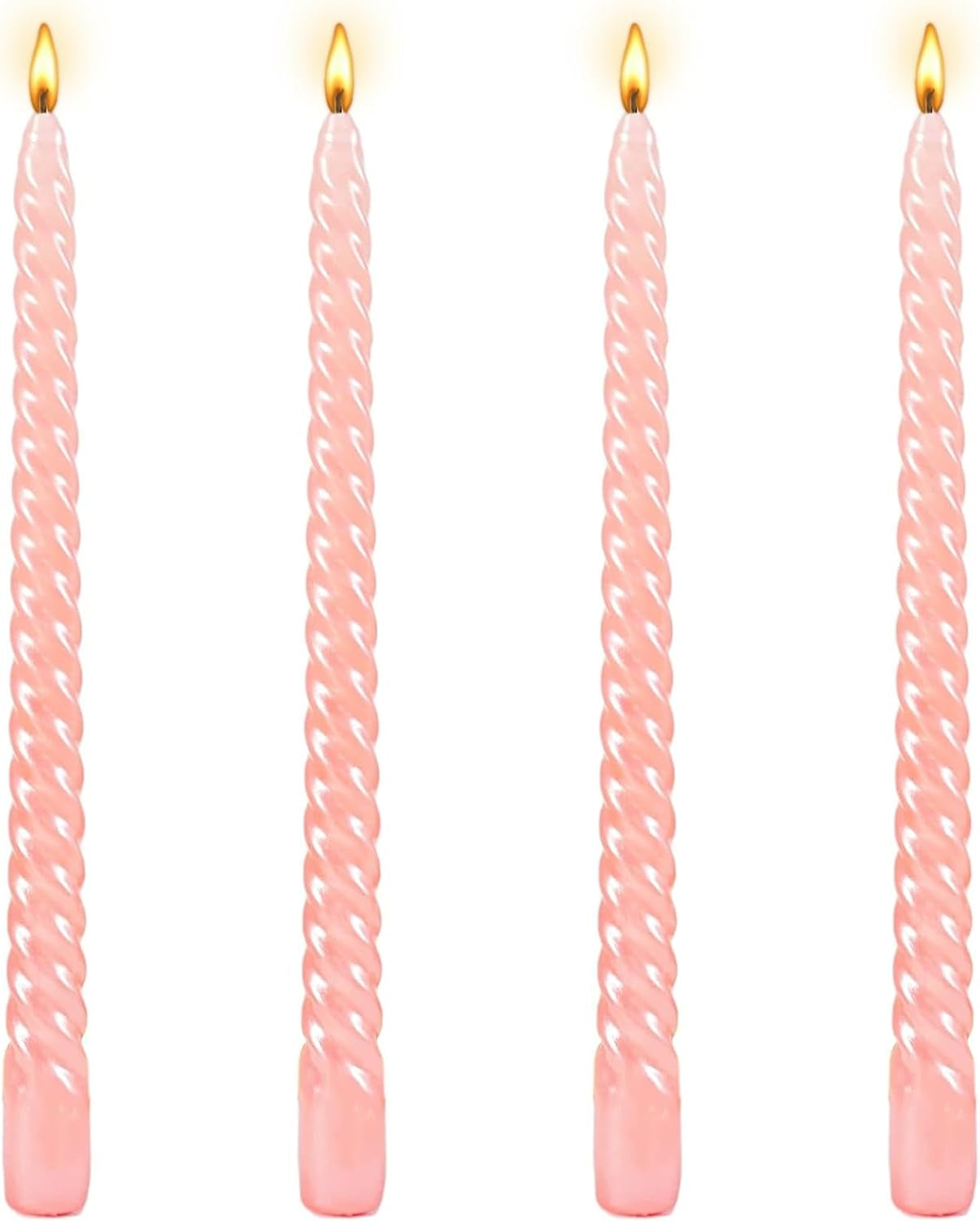10 Inch-8Inch Taper Candles-Set of 4 Taper Candles - Unscented Dripless and Smokeless,Tall Candlesticks, Home Dinner, Party, Wedding, Halloween, Churches,Christmas (Bronze, 10 Inch)
