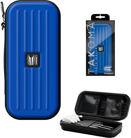 Darts Takoma Darts Wallet, Regular Size, Blue | Darts Case Holds 3 Darts | Protective EVA Dart Holder with Double Zip Lock Inner Pouches | Professional Darts Accessories