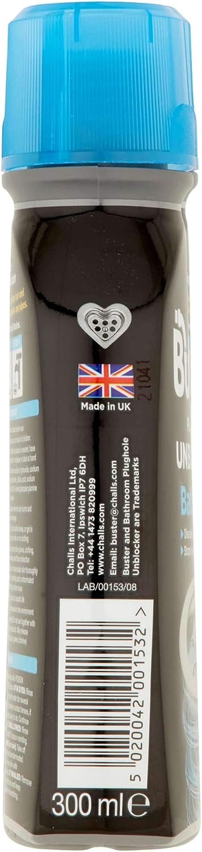Bathroom Drain Unblocker 300Ml, Pack of 2 – Sink Unblocker Removes Hair & Sludge in Showers, Baths & Sinks. Fast-Acting Shower Drain Unblocker Clears Blockages & Slow-Draining Water