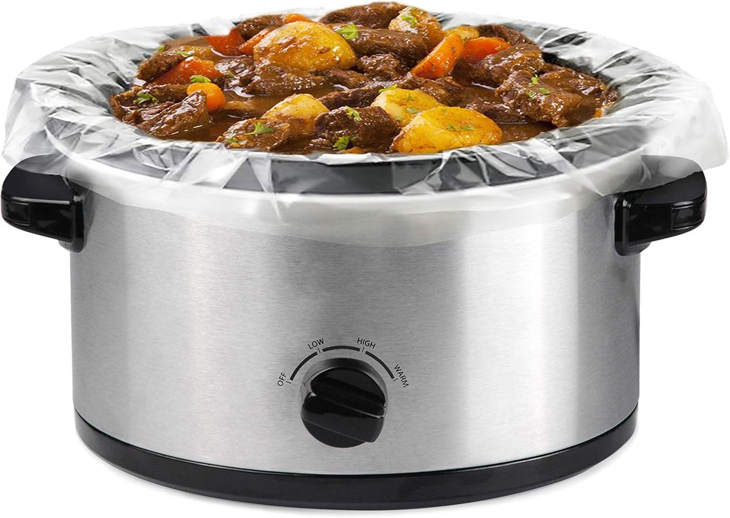 Slow Cooker Plastic Liner (Pack of 25) Transparent, Packing May Vary
