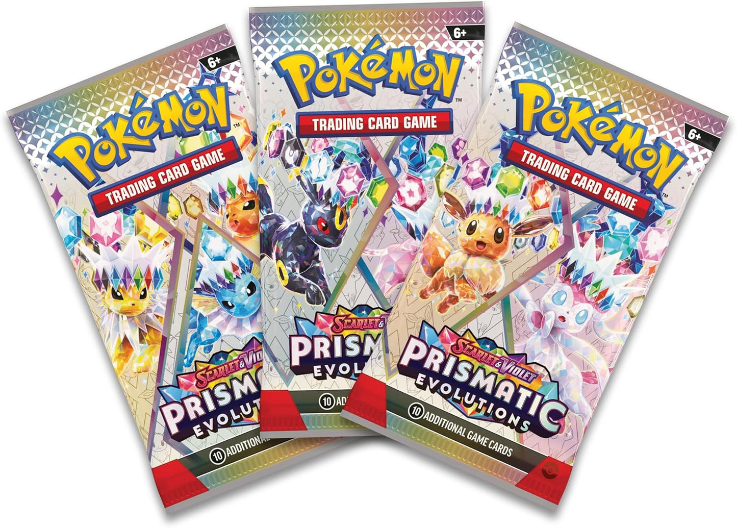 TCG: Scarlet & Violet—Prismatic Evolutions Poster Collection (3 Booster Packs & 3 Foil Promo Cards)