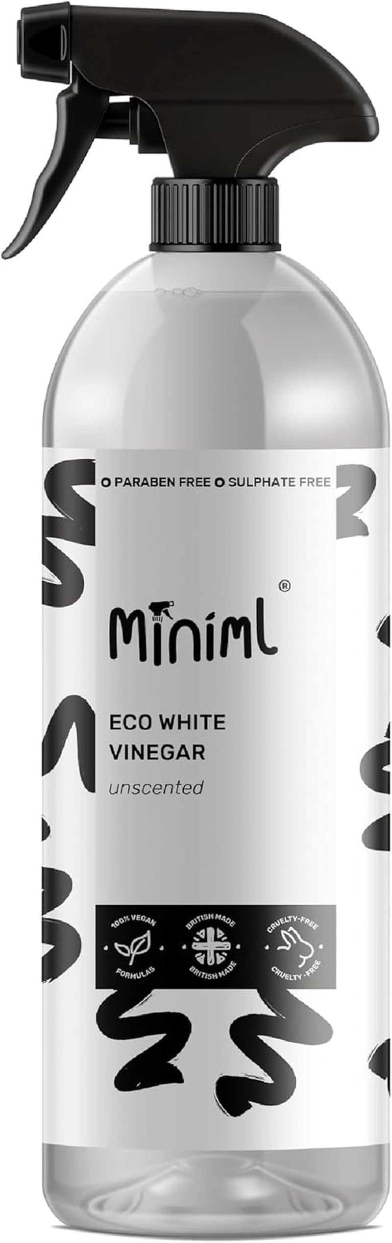 Eco White Vinegar Cleaning Unscented 750Ml - All Natural Multi-Surface & Multi-Purpose Cleaner, Limescale Remover, Laundry Softener & More - 100% Vegan & Cruelty Free